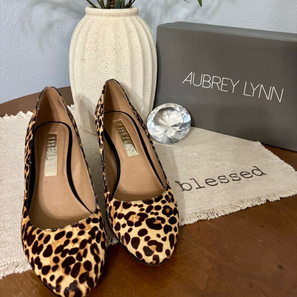 AUBREY LYNN Leopard Print Women's Shoes (size 8)